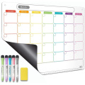 Customized Premium Trockenerase weiche Klebstoff -Whiteboard -Blatt Magnetwöchentliche Planer Kühlschrank White Board für Kids School Office